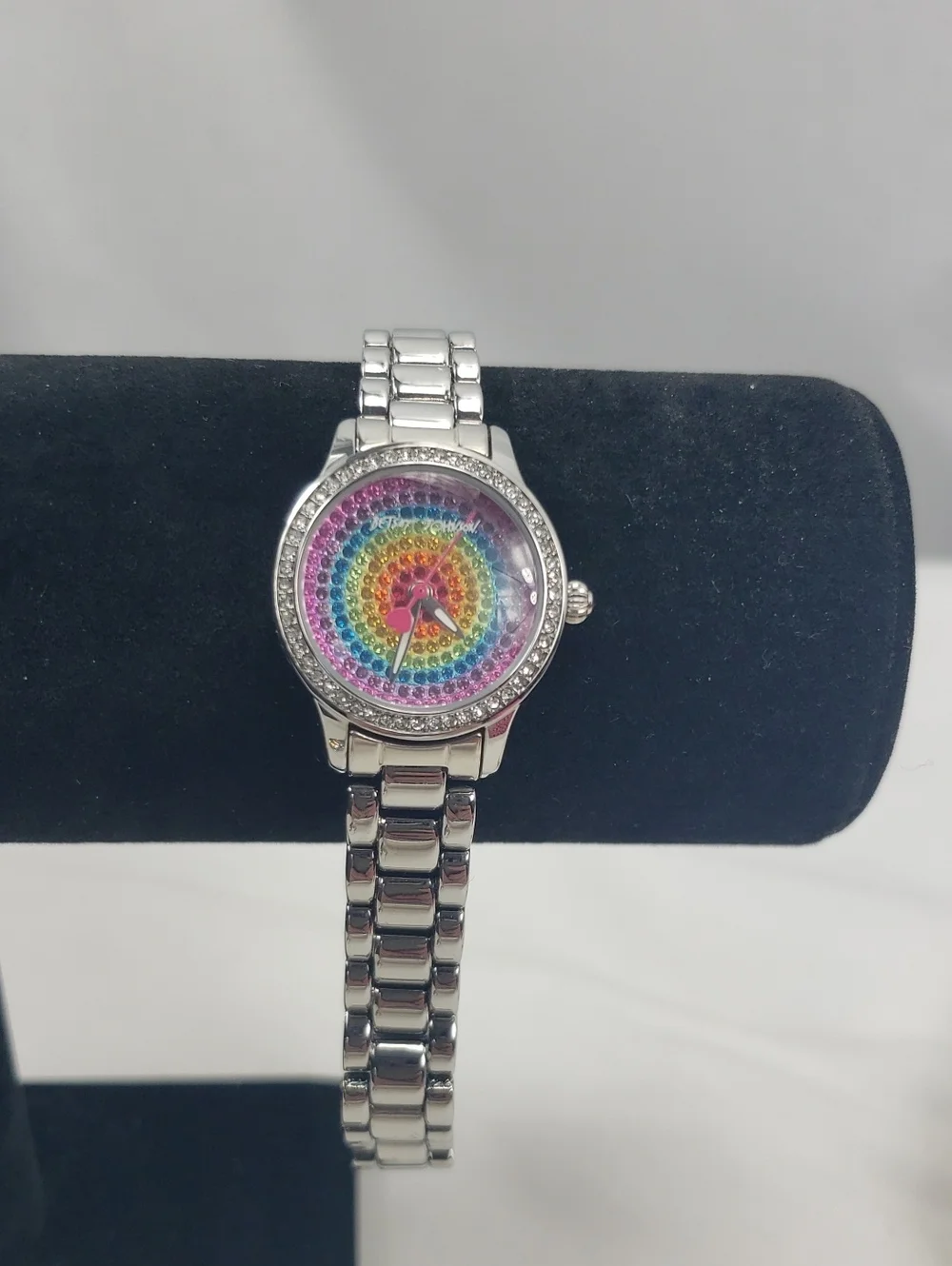 Betsey Johnson Rainbow Jewelstone Working Watch
